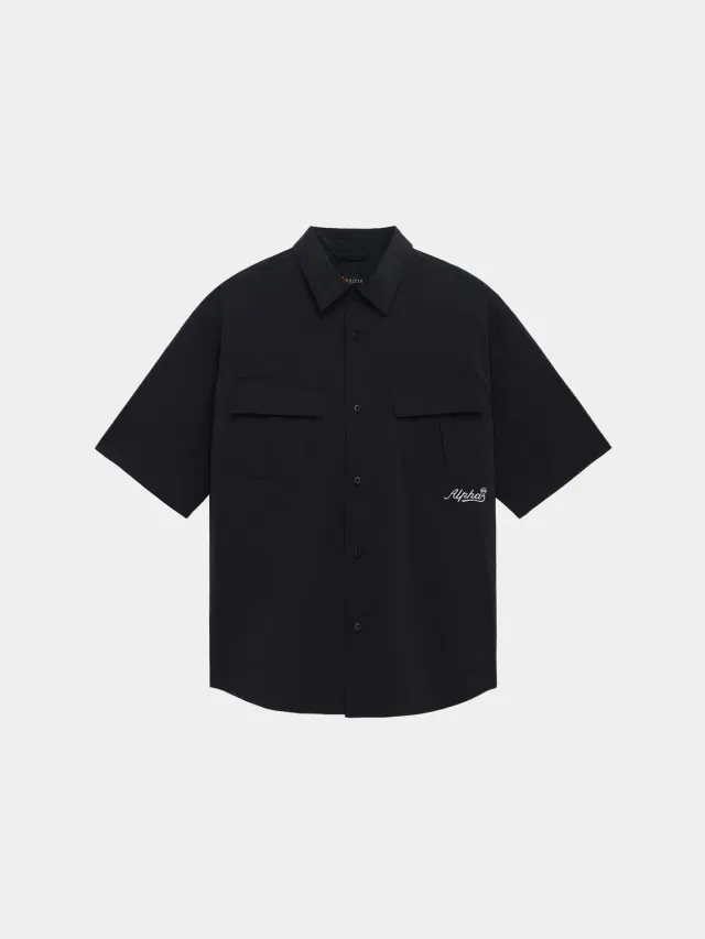 Alpha Industries Fatigue chemise cargo noire manches courtes