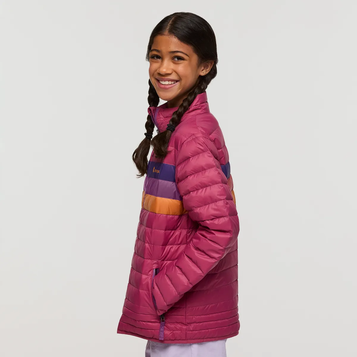 Cotopaxi Fuego doudoune enfant Sangria Stripes duvet
