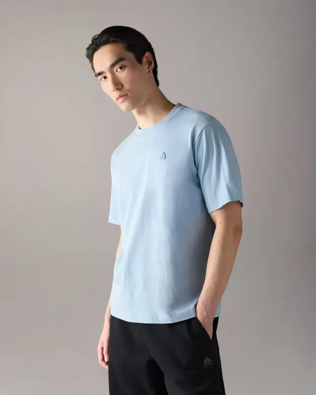 Moose Knuckles Yul t-shirt Blue Ice coton classique
