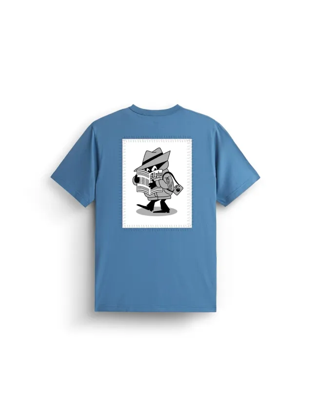 Alpha Industries News Patch t-shirt bleu elemental