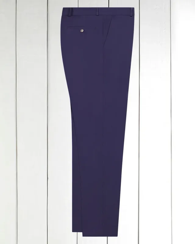 Hollington Siza pantalon laine bleu nuit pure laine