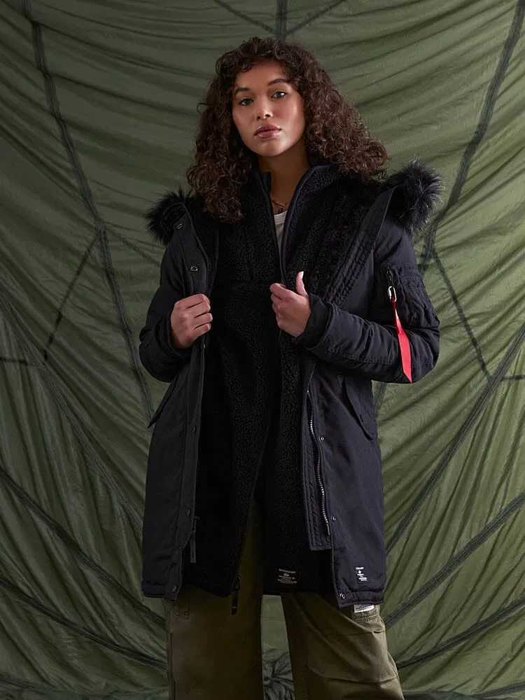Alpha Industries Elyse Gen II parka Black fausse fourrure