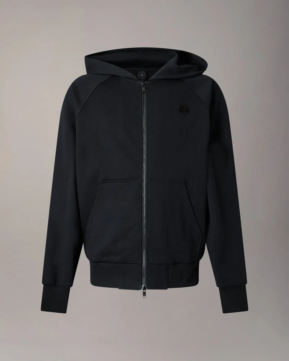 Moose Knuckles Yul Zip-Up hoodie noir coton