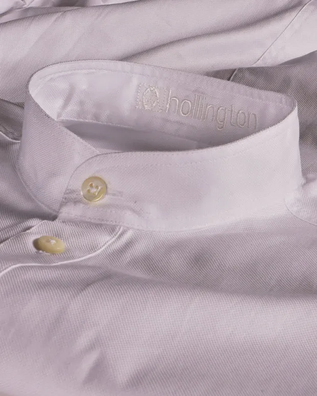 Hollington chemise col mao coton blanc luxe blanche