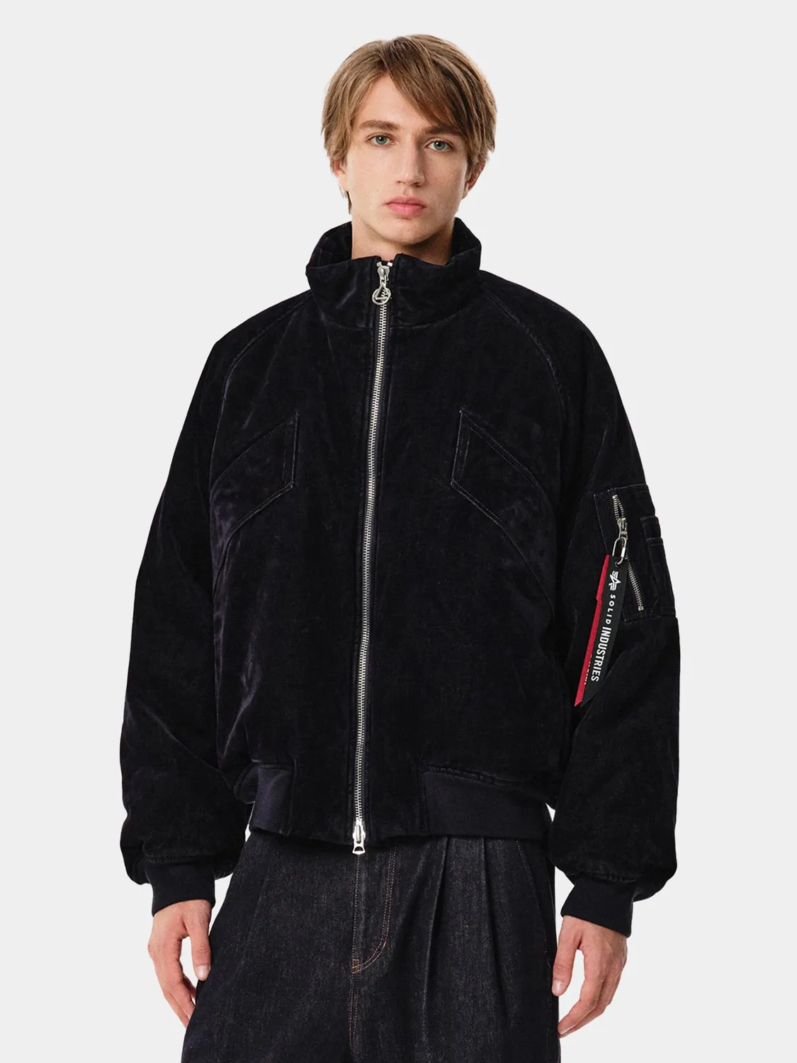 Alpha Industries MA-1 Velvet Denim blouson marine