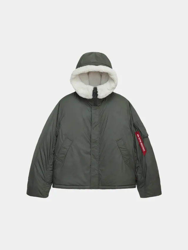 Alpha Industries Short Hybrid parka femme field gray