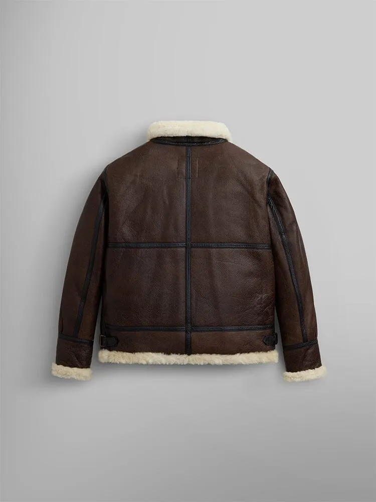 Alpha Industries B-3 Sherpa blouson cuir marron homme