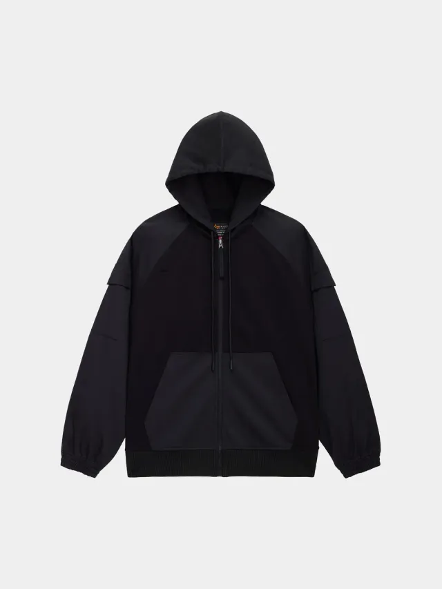 Alpha Industries M-65 Zip Up Hoodie sweat noir zippé