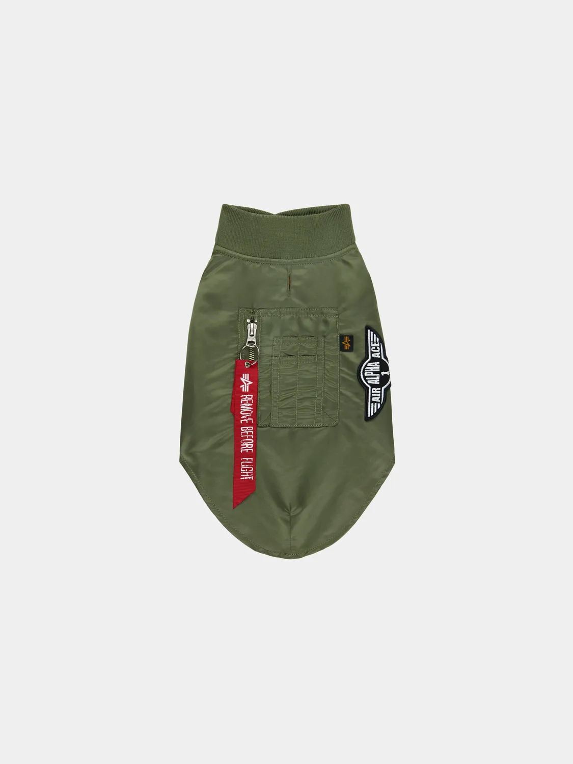 Alpha Industries MA-1 manteau chien nylon sage déperlant
