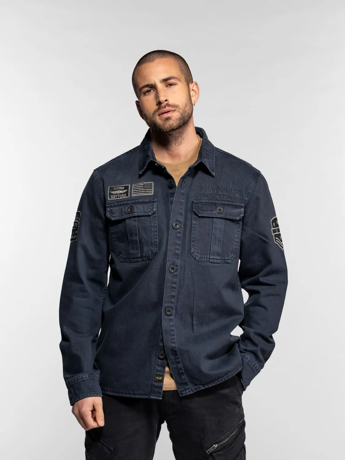 DAYTONA Wayne surchemise militaire homme denim
