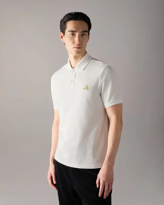 Moose Knuckles Gold Series Everett Polo blanc coton