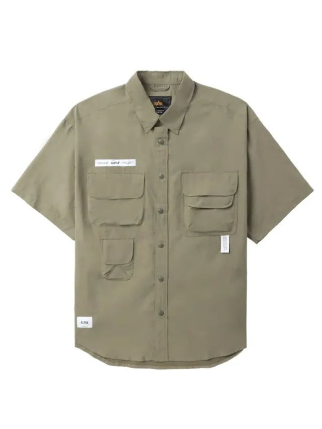 Alpha Industries UNFRM Nylon Utility chemise kaki manches courtes
