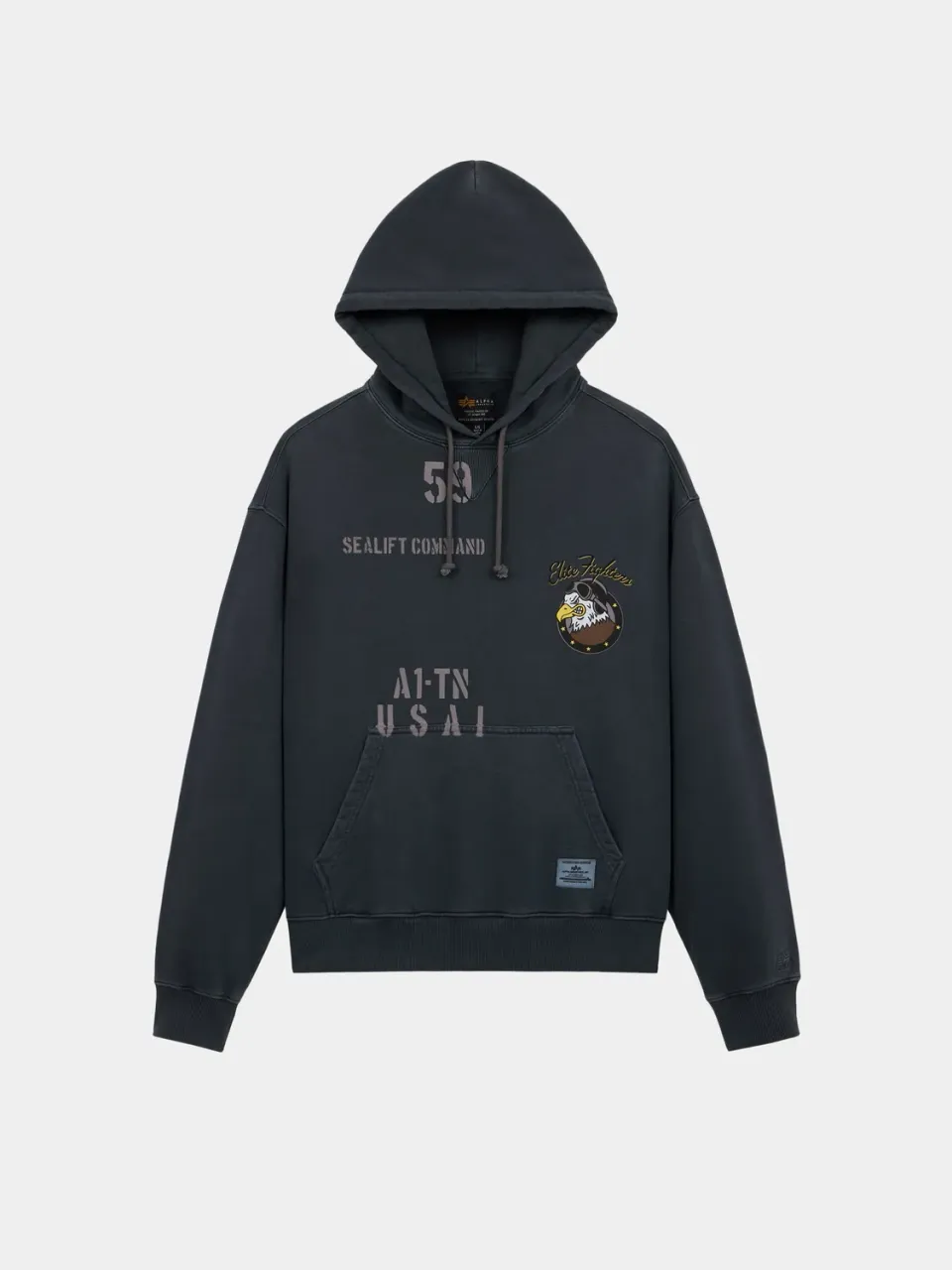 Alpha Industries Essential Elite sweat capuche noir coton