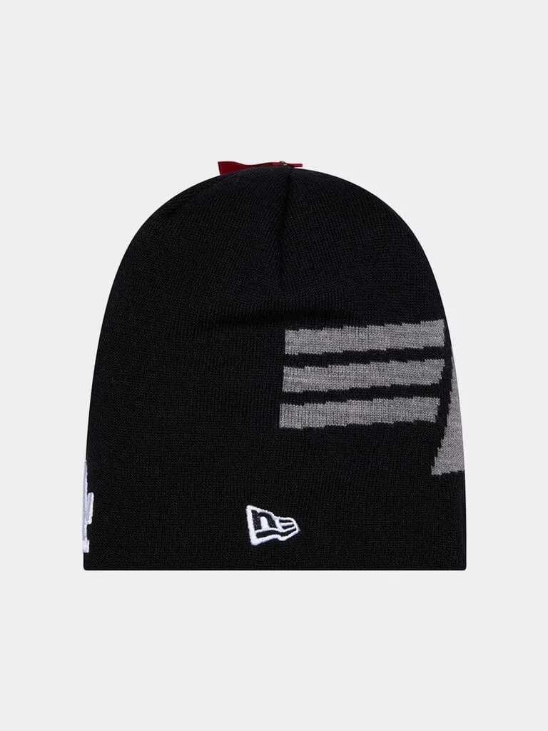 Alpha Industries Dodgers New Era Knit Beanie bonnet noir merinos