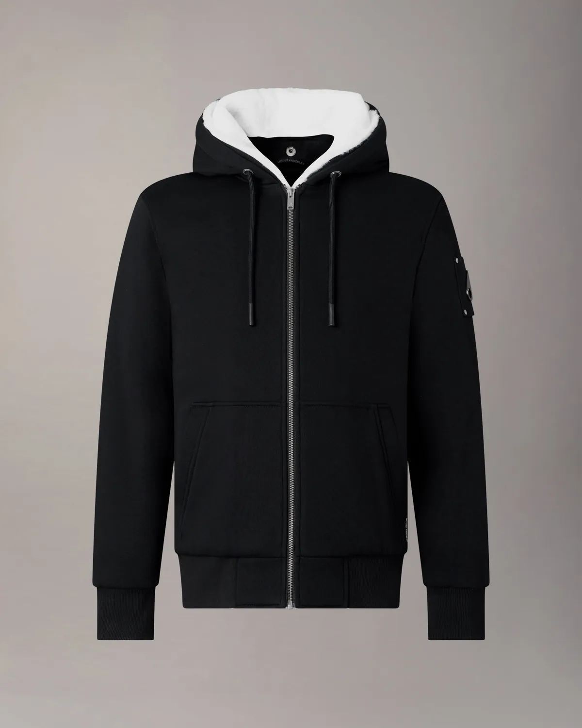 Moose Knuckles Classic Bunny sweat à capuche noir molleton