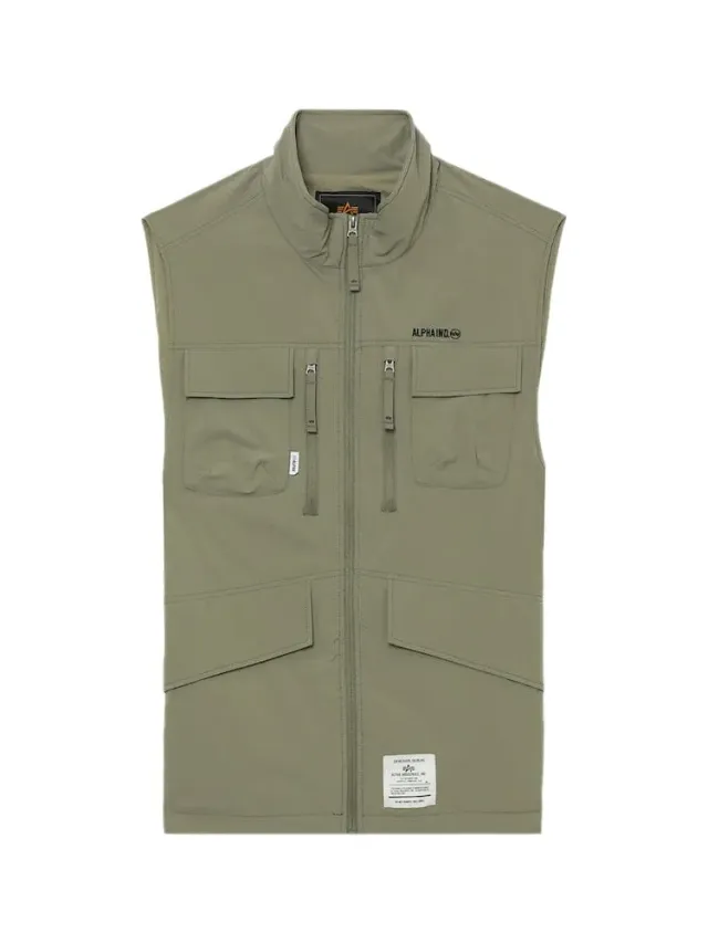 Alpha Industries UNFRM gilet tactique kaki nylon stretch