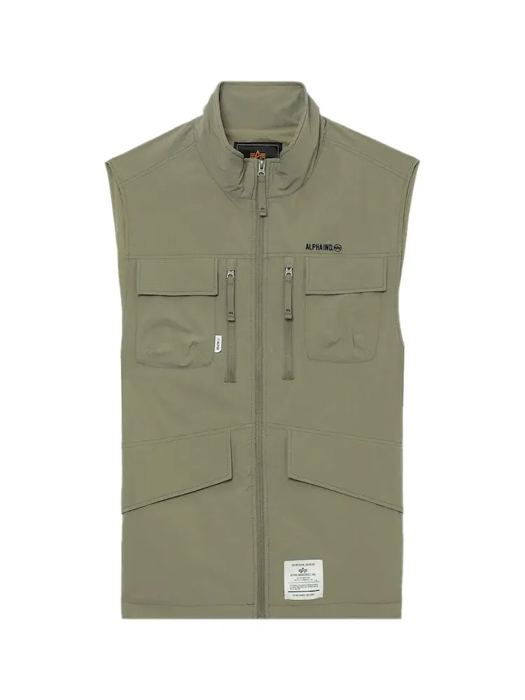 Alpha Industries UNFRM gilet tactique kaki nylon stretch