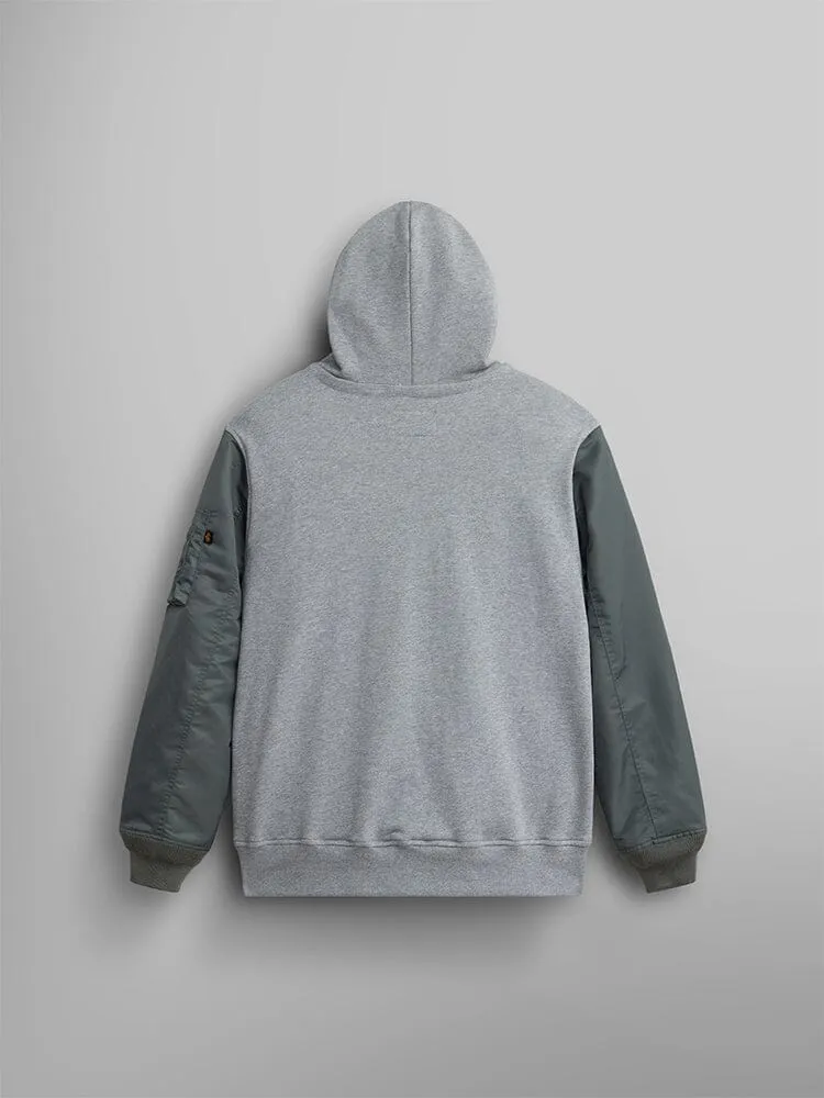 Alpha Industries MA-1 Zip hoodie molleton gris