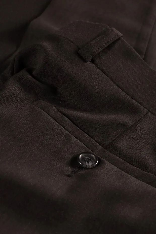 Hollington Siza pantalon fitted pur laine tabac