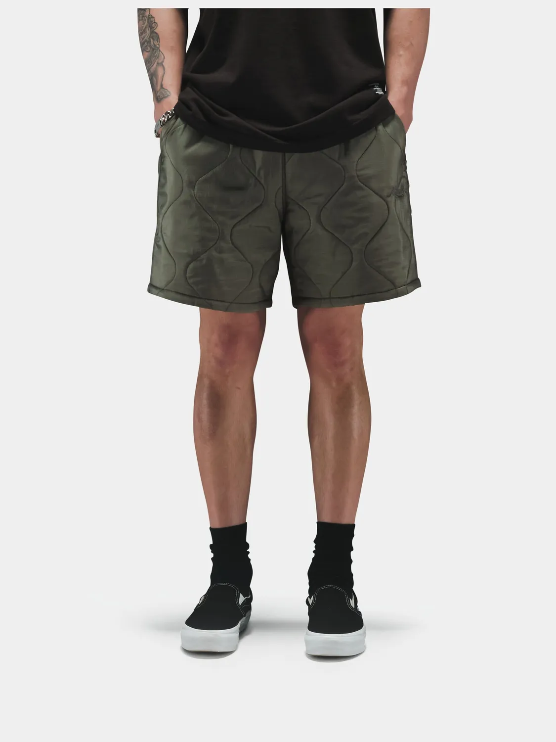Alpha Industries Relaxed Quilted short nylon vert olive