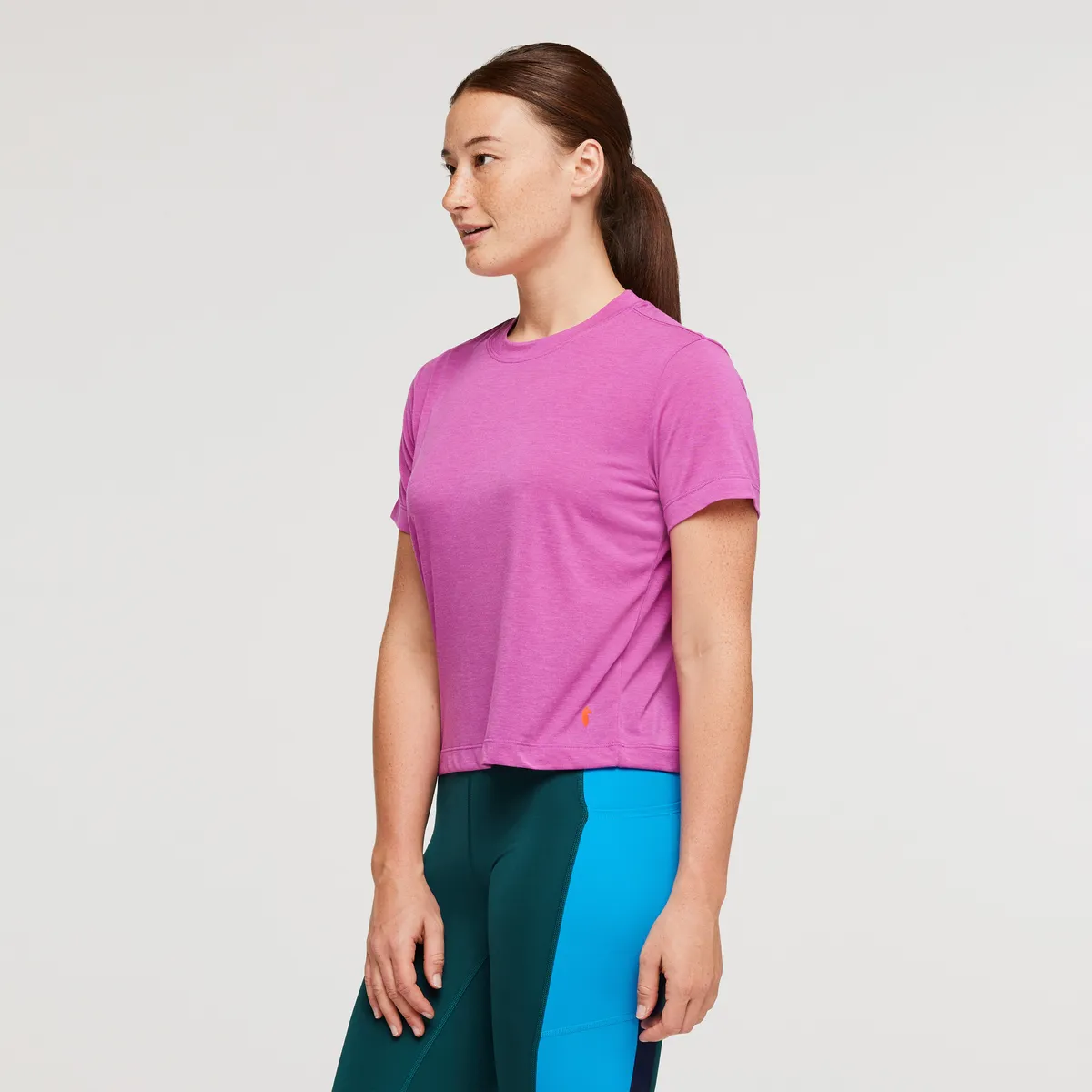 Cotopaxi Paseo Travel Crop t-shirt femme Foxglove doux