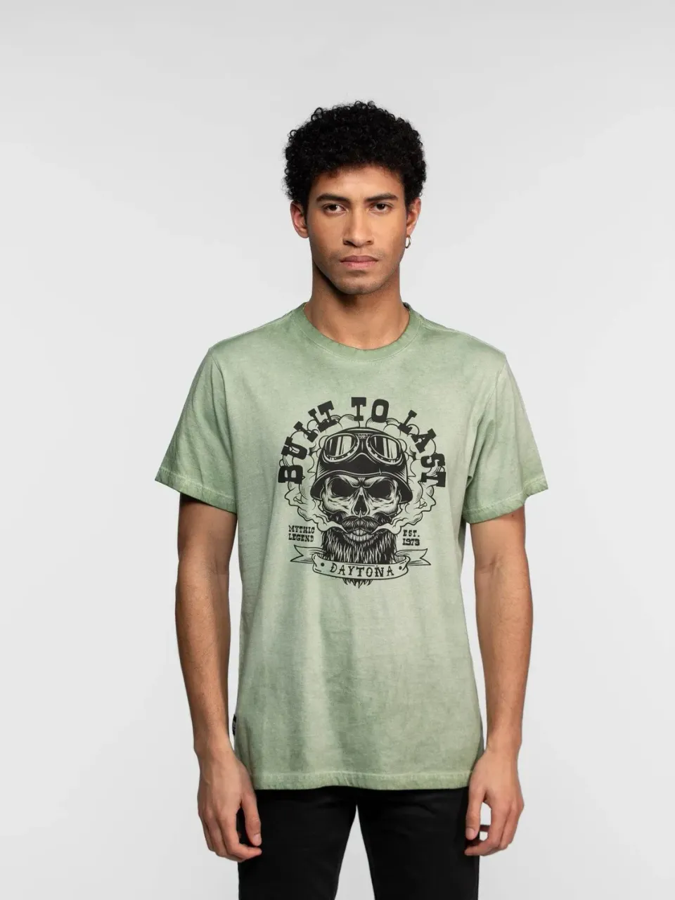 DAYTONA Hopis t-shirt homme coton effet délavé biker