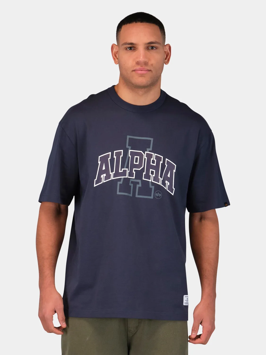 Alpha Industries Collegiate t-shirt coton bleu relaxed
