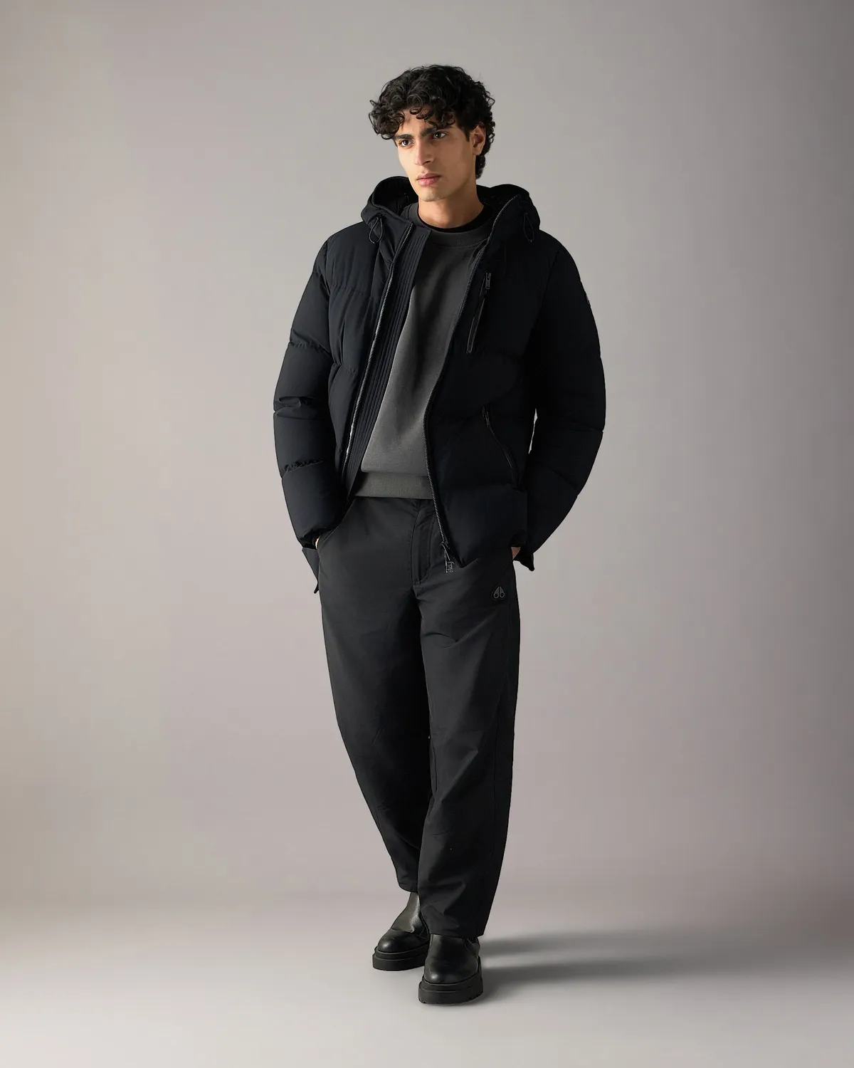 Moose Knuckles Soho 3Q doudoune noire mi-longue