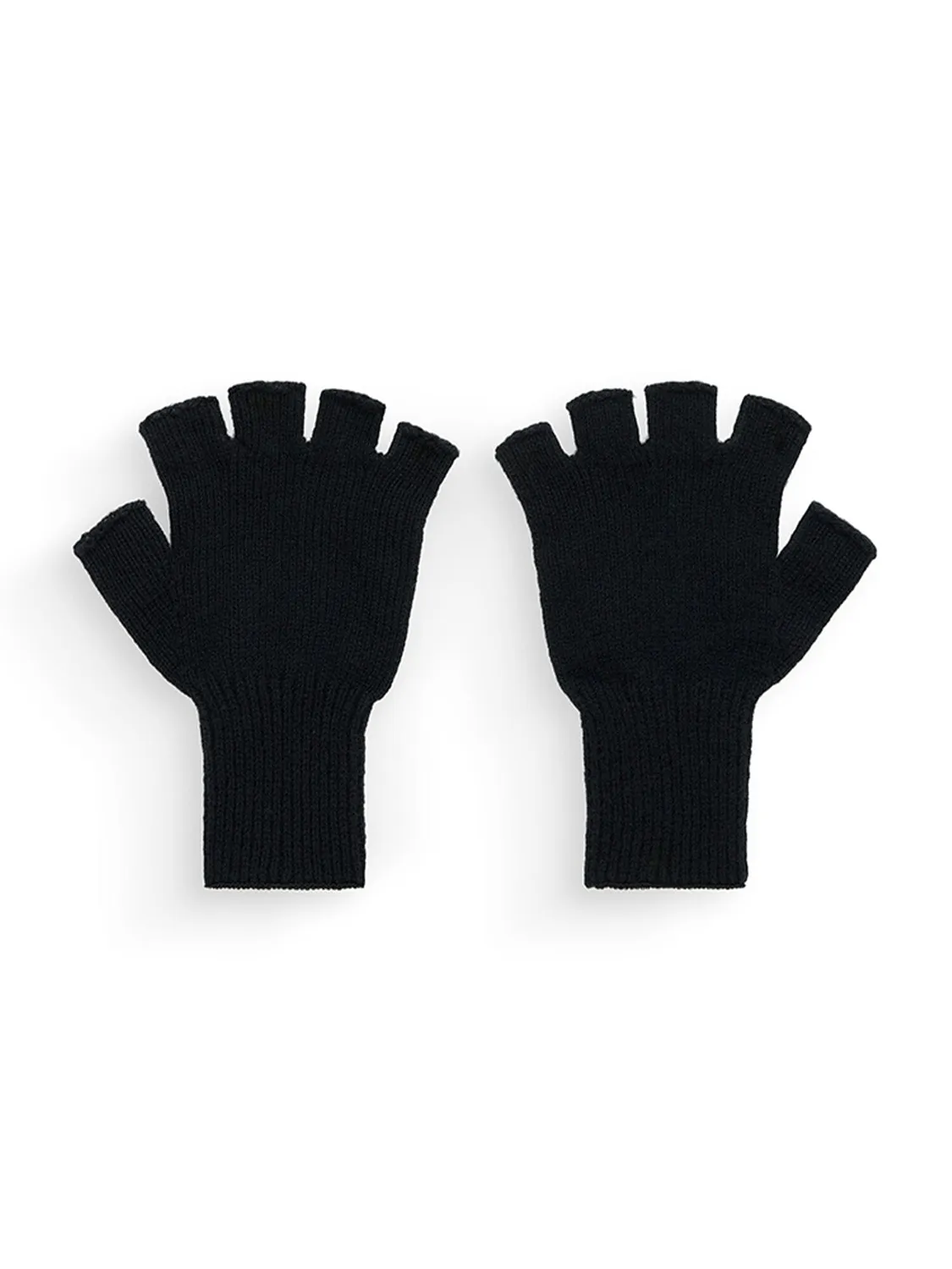 Anonymous Ism x Alpha gants sans doigts laine noir