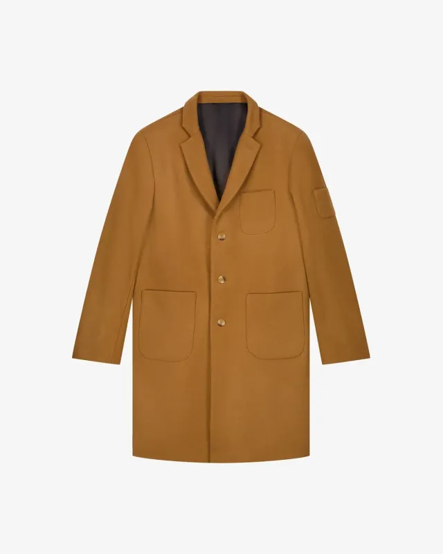 Lebrun manteau camel laine cachemire homme ajusté