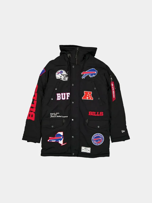 Alpha Industries Buffalo Bills N-3B parka noir hiver extrême