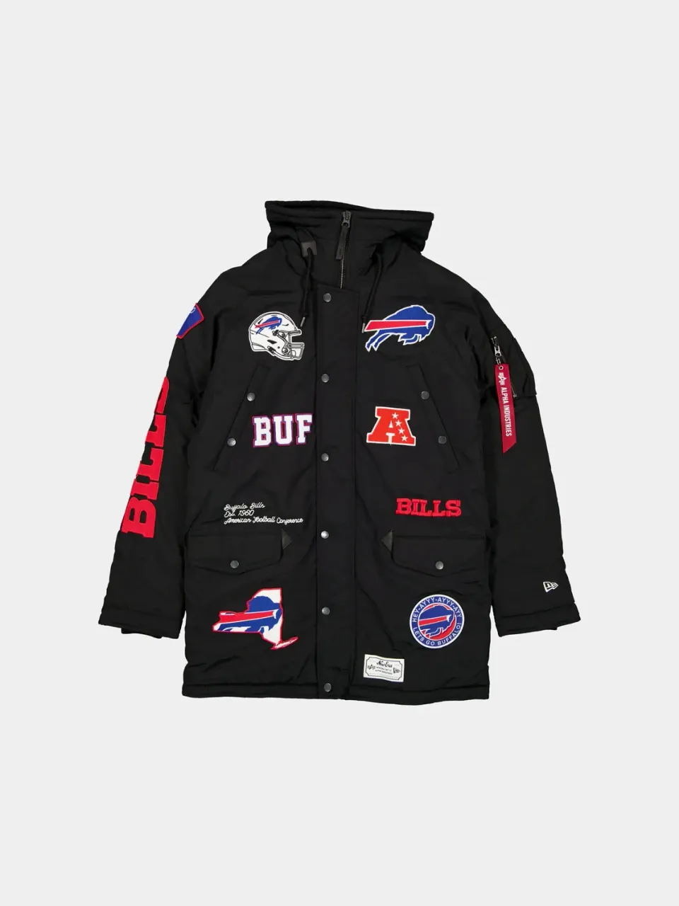 Alpha Industries Buffalo Bills N-3B parka noir hiver extrême
