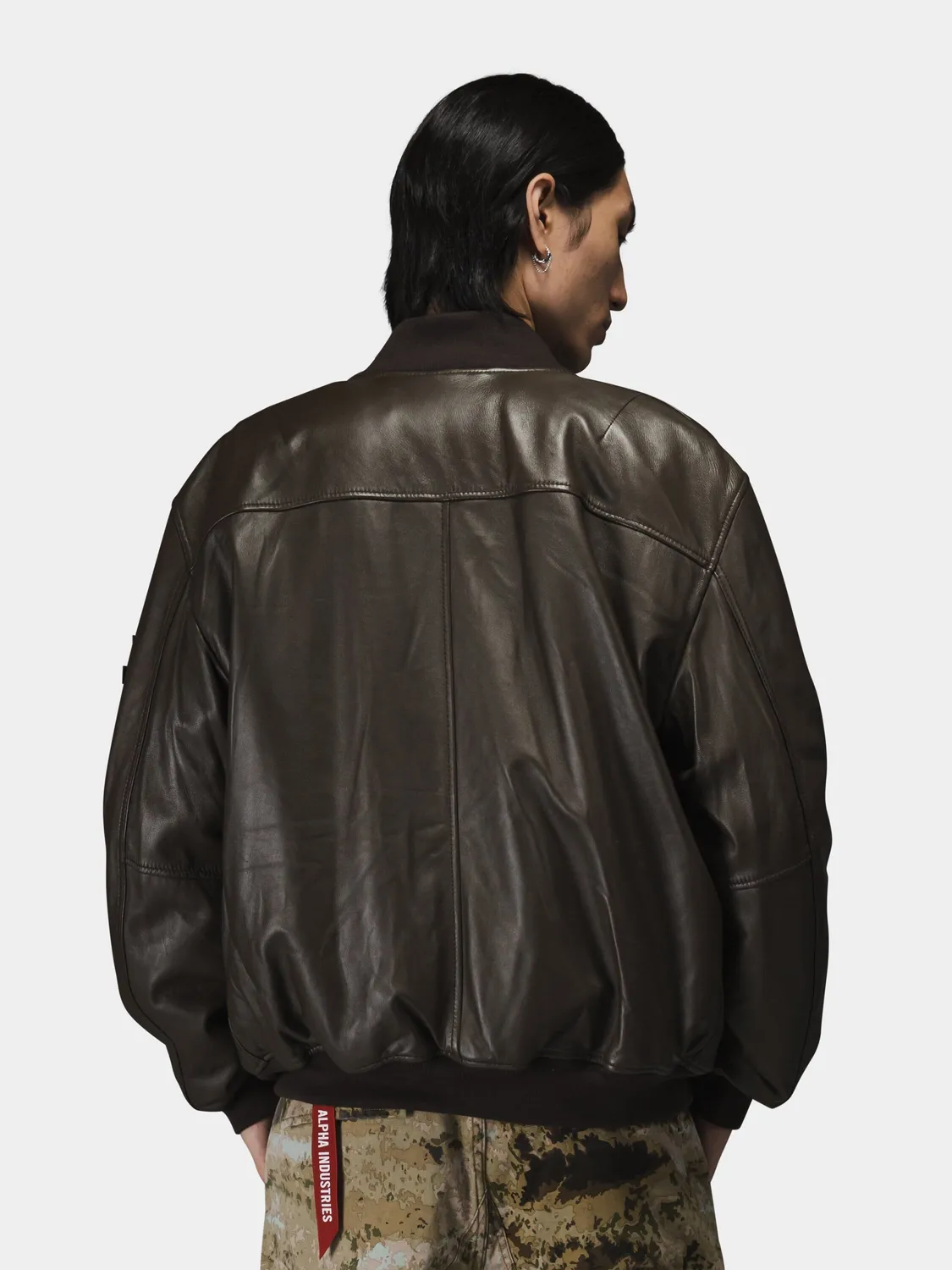 Alpha Industries MA-1 Leather blouson cuir espresso