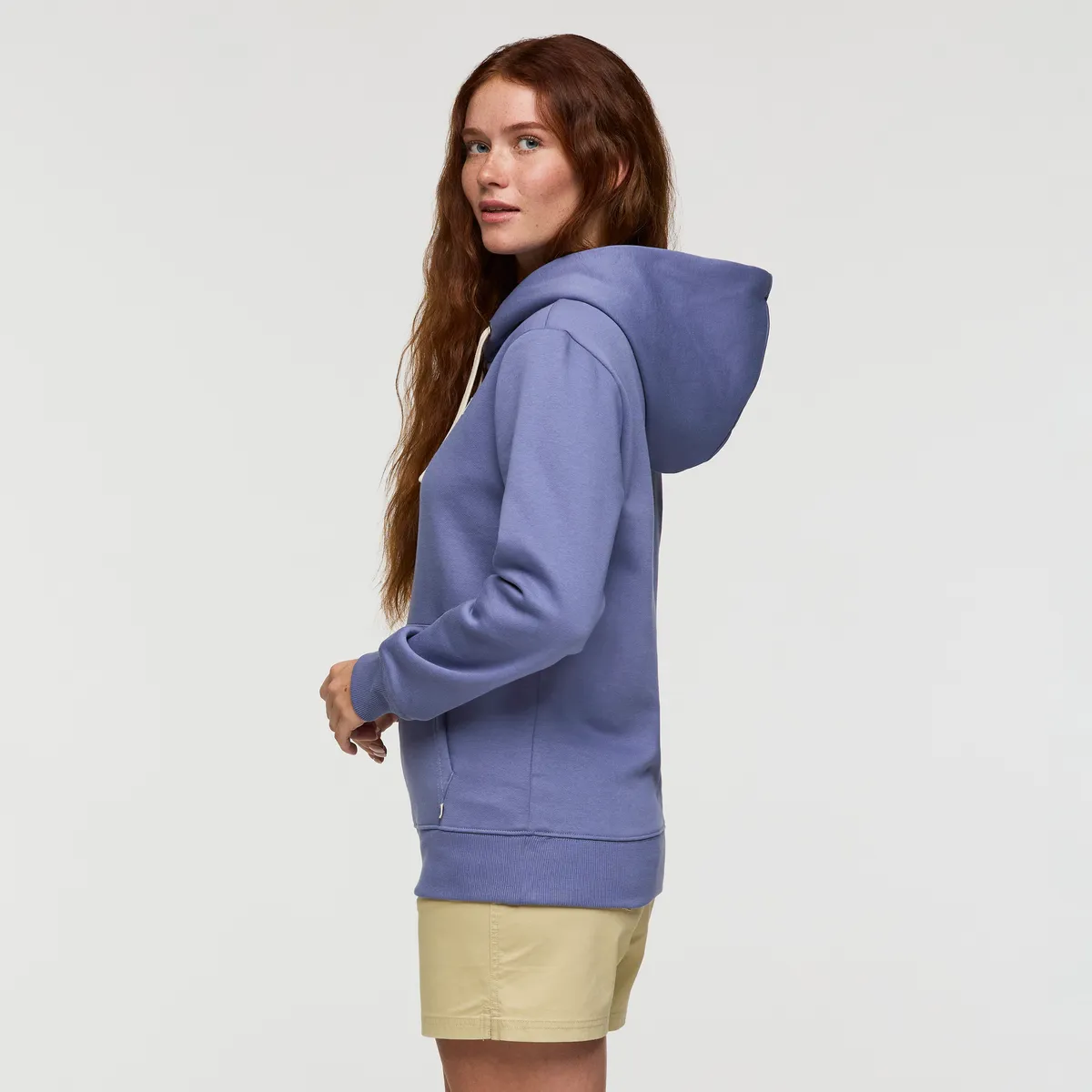Cotopaxi Llama Patch sweat capuche femme Blue Smoke coton bio
