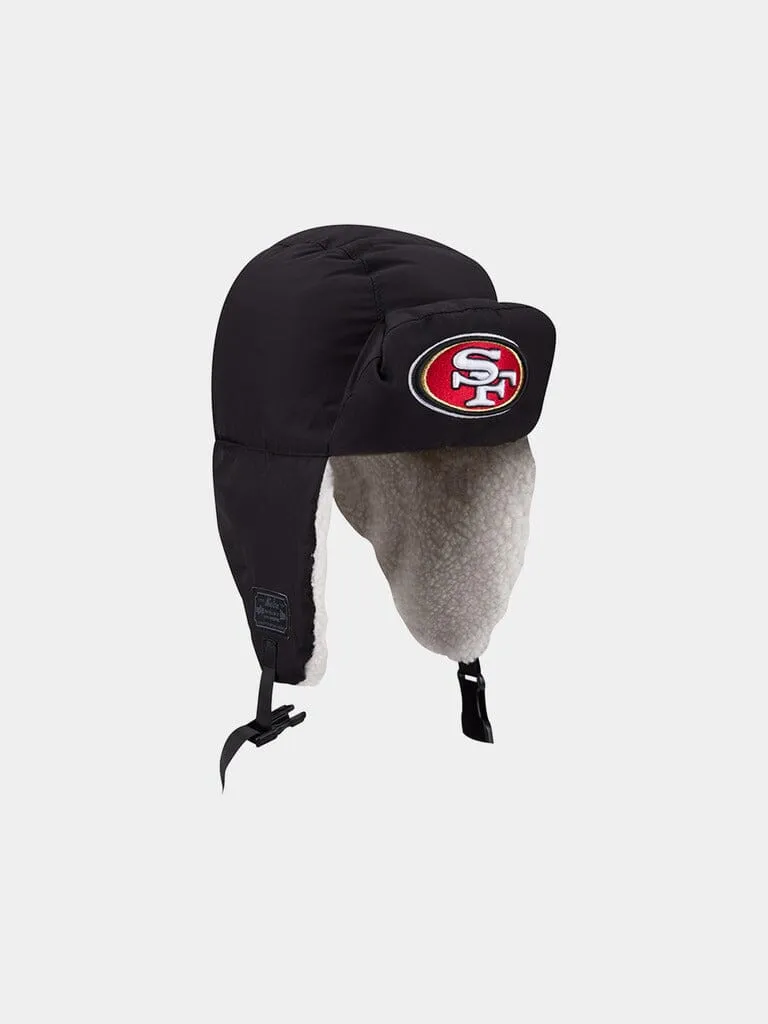 Alpha Industries 49ers x New Era bonnet trappeur noir matelassé