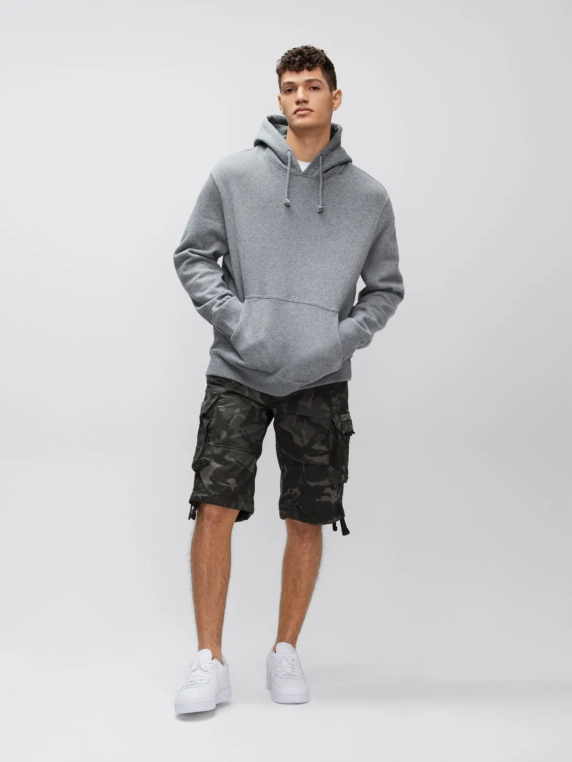 Alpha Industries Jet Short short cargo homme camo woodland coton