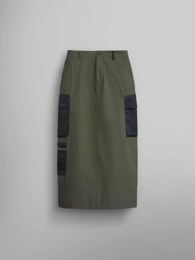 Alpha Industries M-65 jupe cargo noire longue