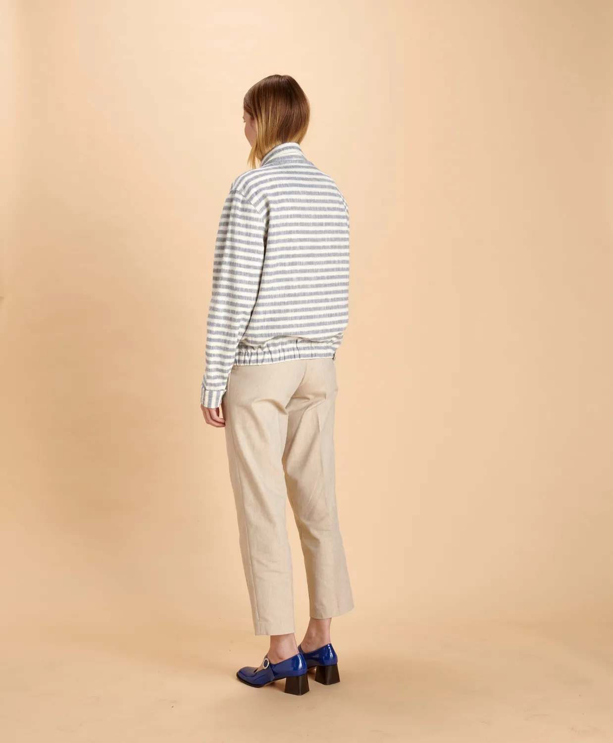 SOUBACQ Le Blouson Azur blouson lin rayé été