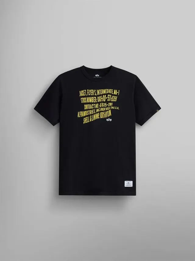 Alpha Industries Warped Label t-shirt noir coton imprimé dos