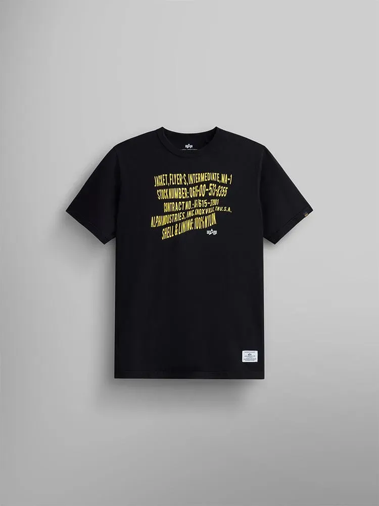 Alpha Industries Warped Label t-shirt noir coton imprimé dos