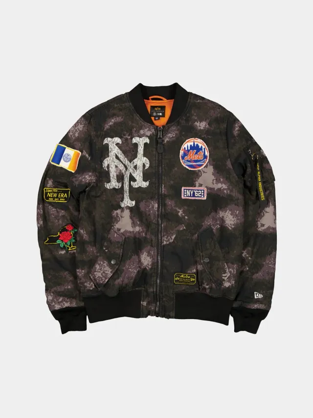 Alpha Industries Mets New Era MA-1 blouson black camo
