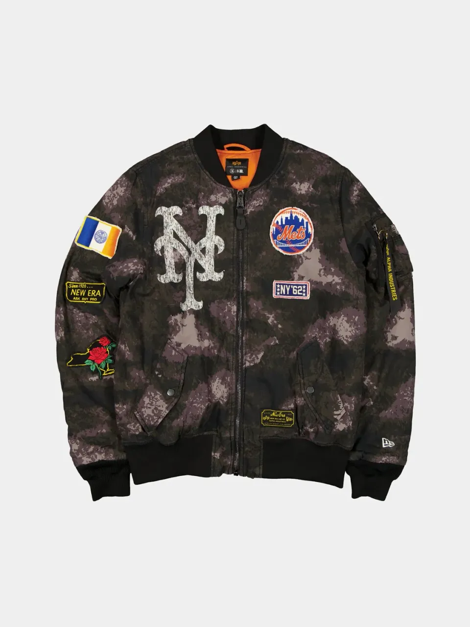 Alpha Industries Mets New Era MA-1 blouson black camo