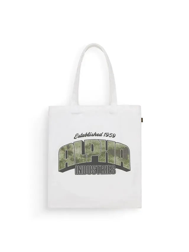 Alpha Industries Canvas sac toile kaki logo camo usage quotidien