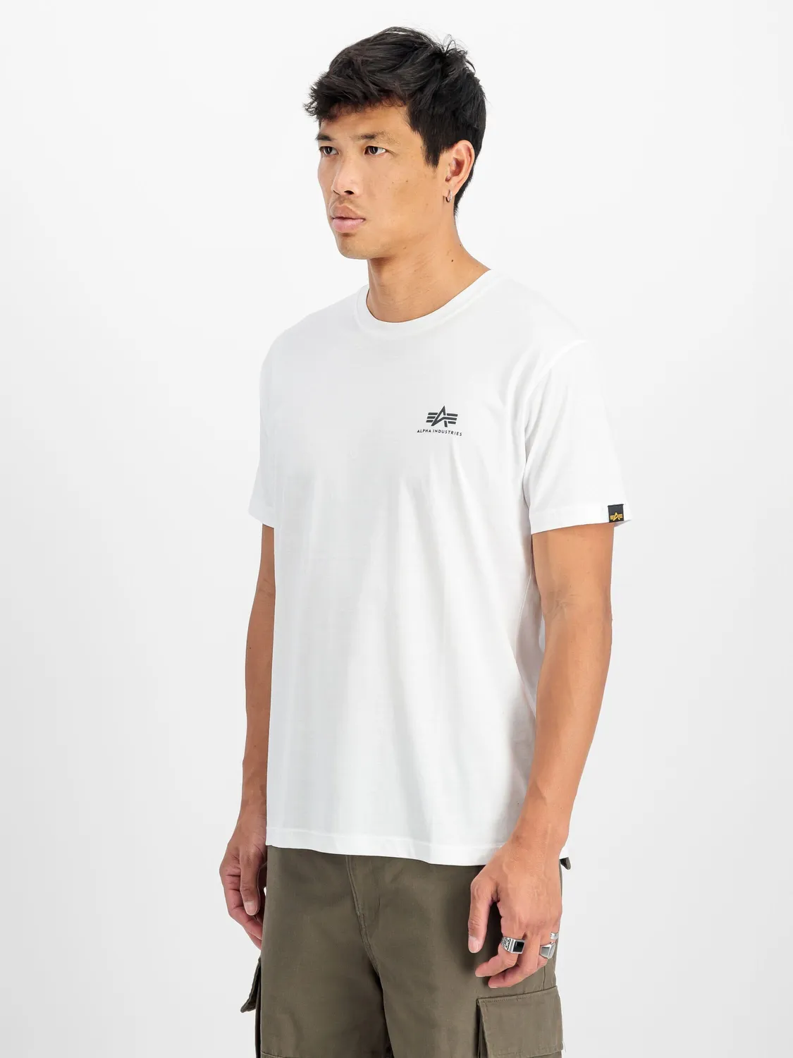 Alpha Industries Basic Small Logo t-shirt noir blanc x2
