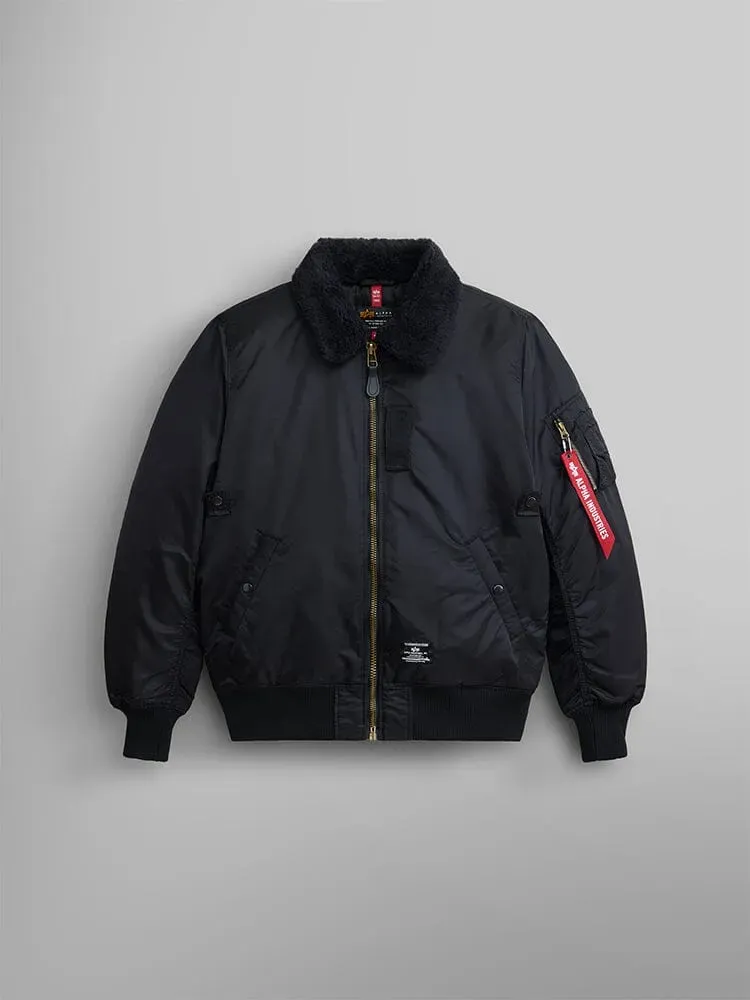 Alpha Industries B-15 Mod bomber noir col mouton