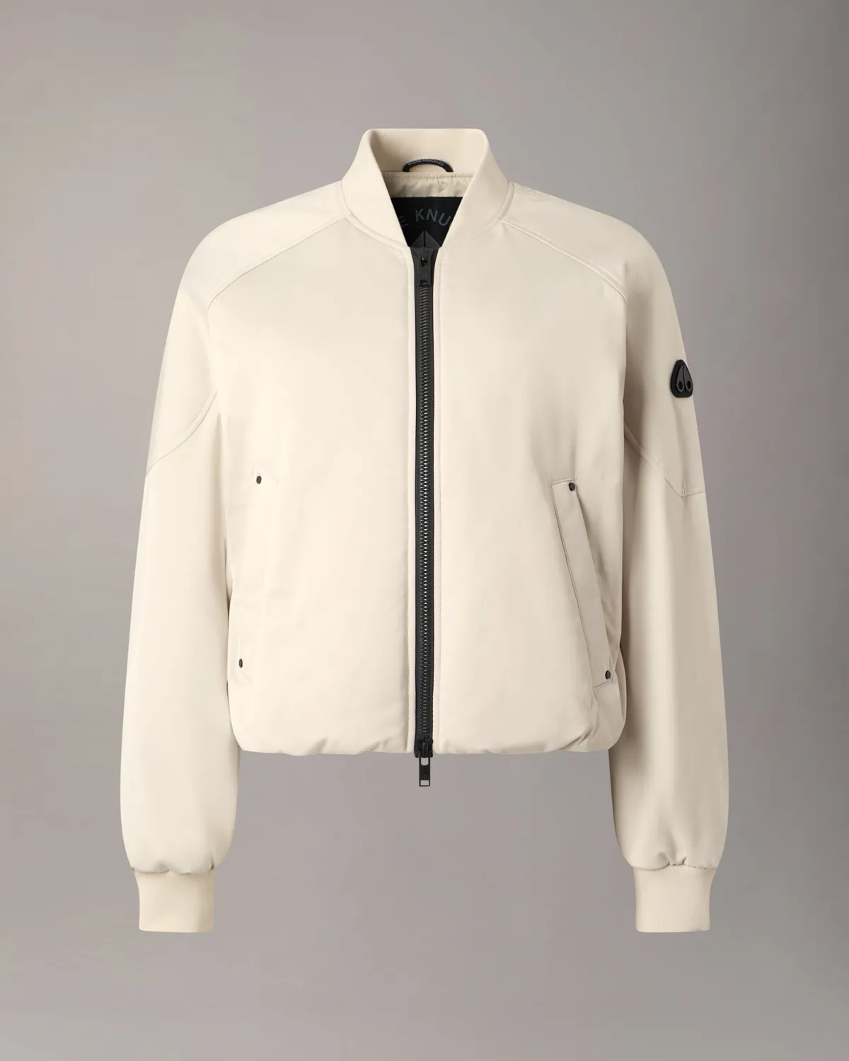Moose Knuckles Drift Satin bomber blanc satiné
