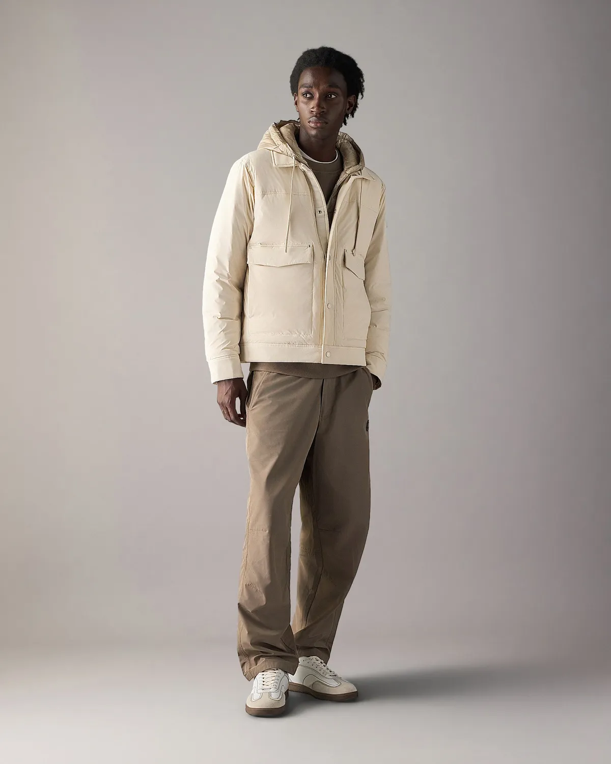 Moose Knuckles Brixton veste trucker duvet alabaster
