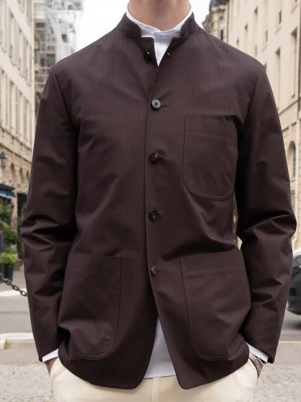 Hollington Rembrandt veste Tyrol coton stretch marron cintrée