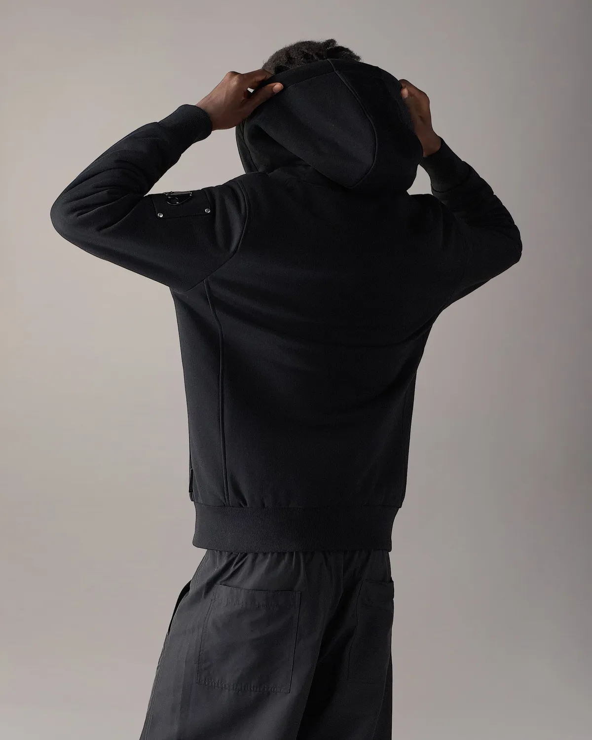 Moose Knuckles Bunny hoodie noir molleton chaud