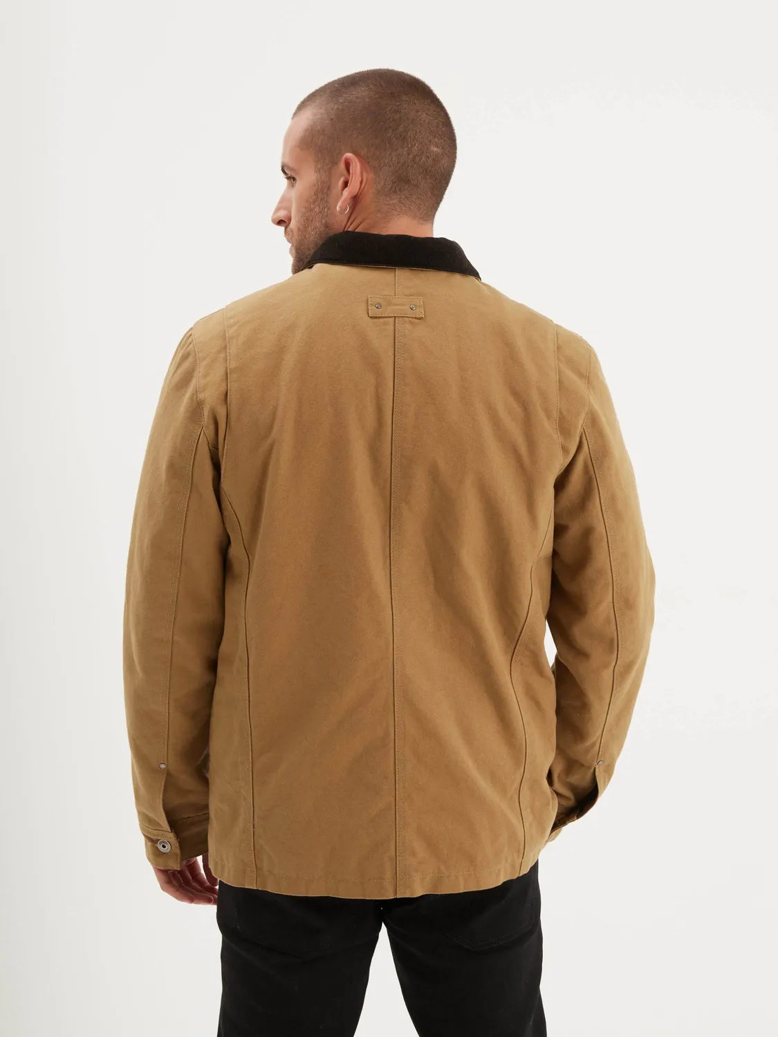 DAYTONA Billie veste worker toile beige coupe droite
